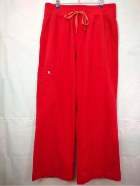 Figs Pop Red Scrub Pants